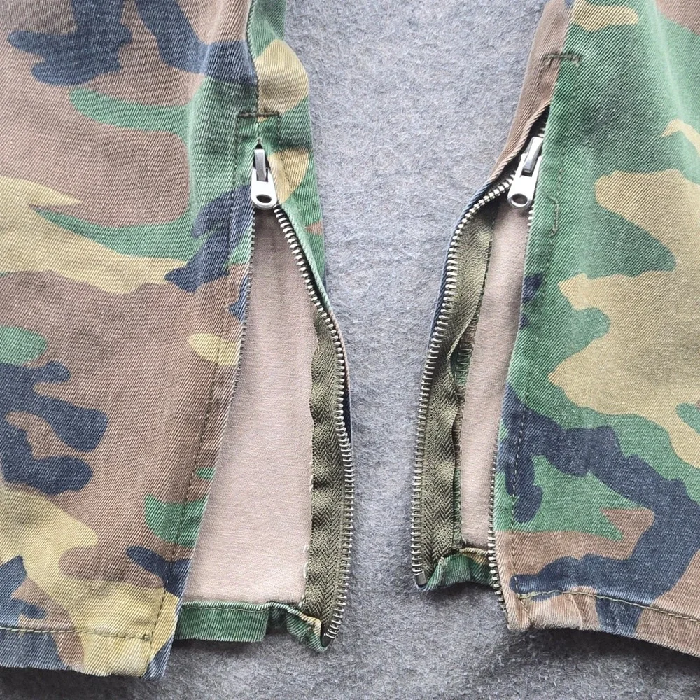 MNML Camo Cargo Pants Mens 2XL Green Good Ankle Zip Slim Tapered Streetwear